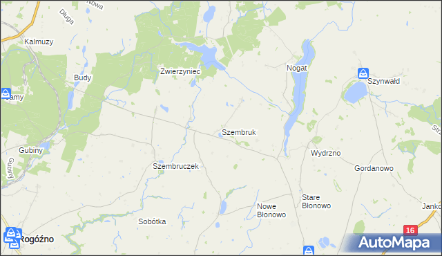 mapa Szembruk, Szembruk na mapie Targeo