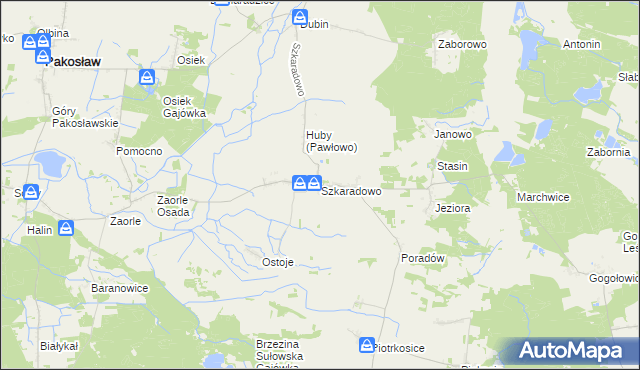 mapa Szkaradowo, Szkaradowo na mapie Targeo