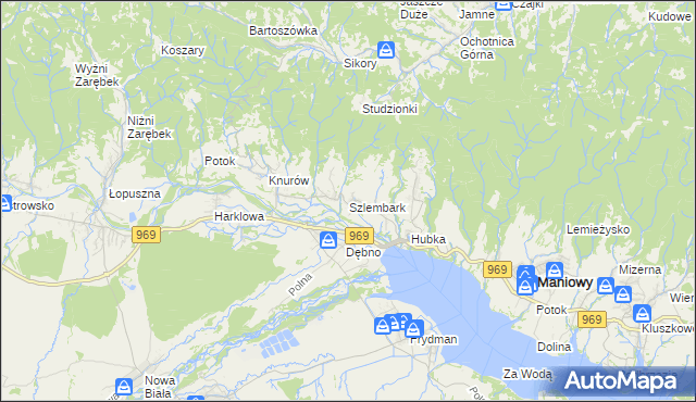 mapa Szlembark, Szlembark na mapie Targeo