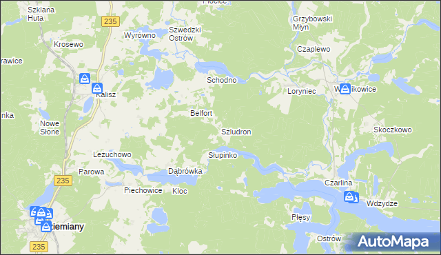 mapa Szludron, Szludron na mapie Targeo