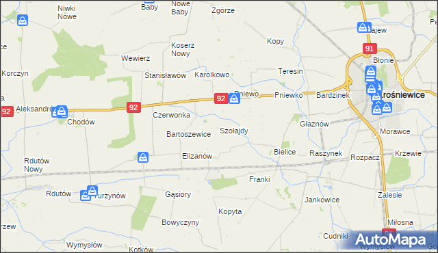 mapa Szołajdy, Szołajdy na mapie Targeo
