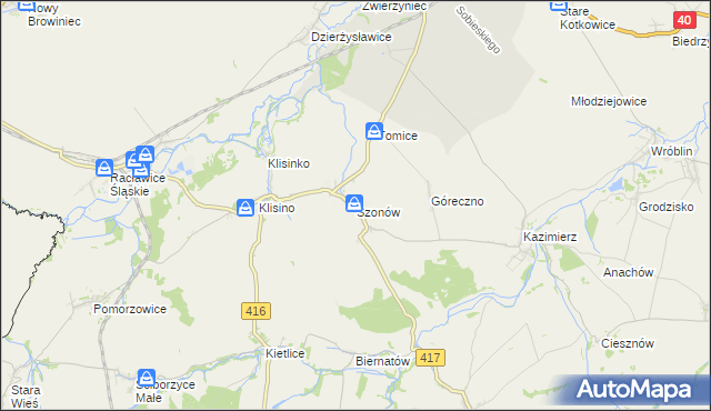 mapa Szonów, Szonów na mapie Targeo