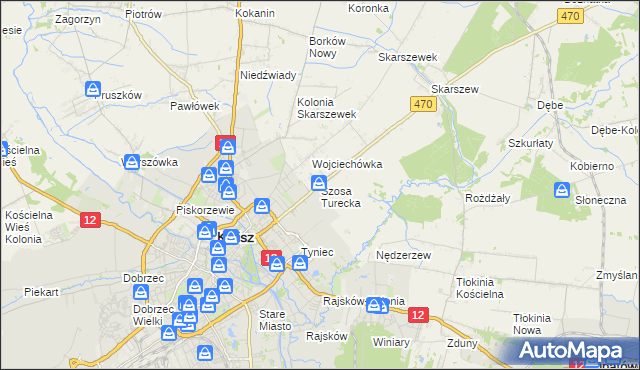 mapa Szosa Turecka, Szosa Turecka na mapie Targeo