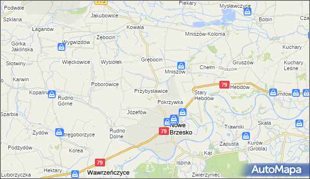mapa Szpitary, Szpitary na mapie Targeo