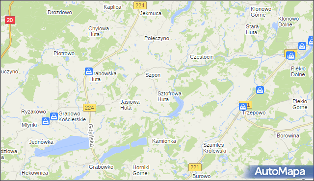 mapa Sztofrowa Huta, Sztofrowa Huta na mapie Targeo