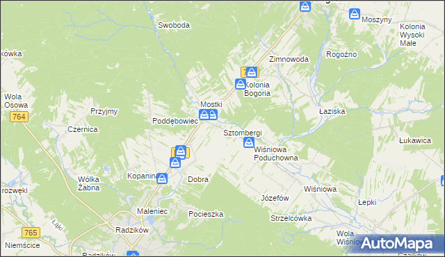 mapa Sztombergi, Sztombergi na mapie Targeo