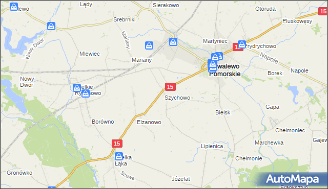 mapa Szychowo, Szychowo na mapie Targeo