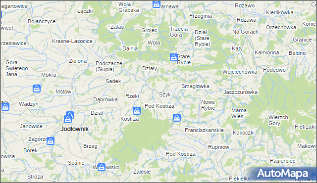 mapa Szyk, Szyk na mapie Targeo