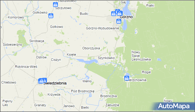 mapa Szynkówko, Szynkówko na mapie Targeo