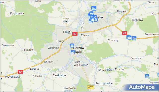 mapa Szyszków gmina Praszka, Szyszków gmina Praszka na mapie Targeo