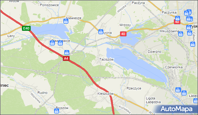 mapa Taciszów, Taciszów na mapie Targeo