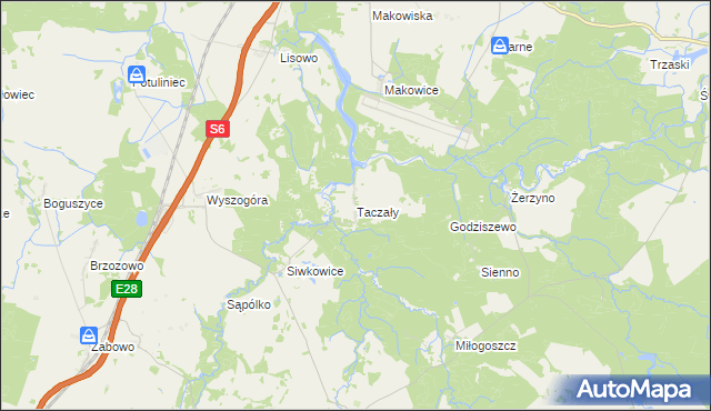 mapa Taczały, Taczały na mapie Targeo