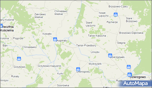 mapa Tańsk-Przedbory, Tańsk-Przedbory na mapie Targeo