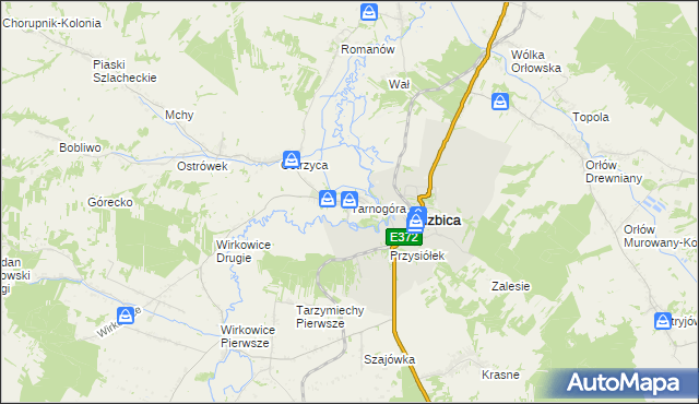 mapa Tarnogóra gmina Izbica, Tarnogóra gmina Izbica na mapie Targeo