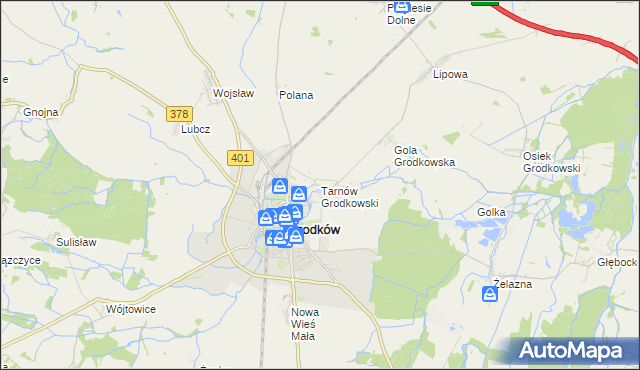 mapa Tarnów Grodkowski, Tarnów Grodkowski na mapie Targeo