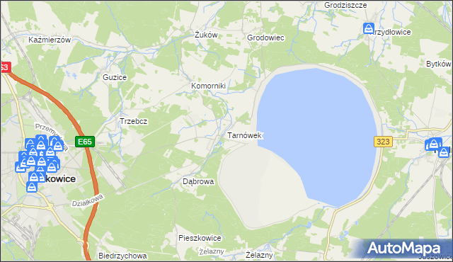 mapa Tarnówek gmina Polkowice, Tarnówek gmina Polkowice na mapie Targeo