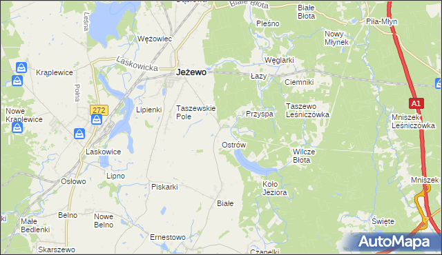mapa Taszewko, Taszewko na mapie Targeo