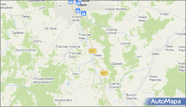 mapa Telaki, Telaki na mapie Targeo