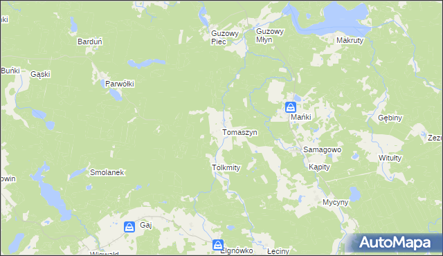 mapa Tomaszyn, Tomaszyn na mapie Targeo