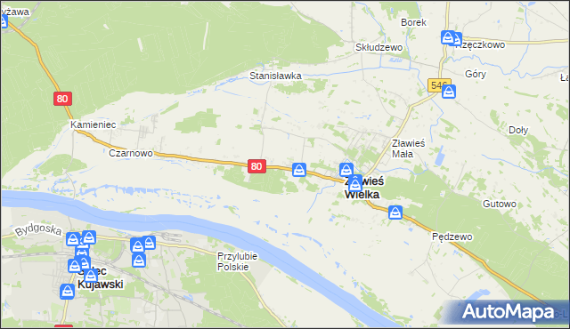 mapa Toporzysko gmina Zławieś Wielka, Toporzysko gmina Zławieś Wielka na mapie Targeo