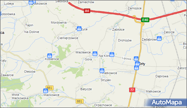 mapa Trójczyce, Trójczyce na mapie Targeo