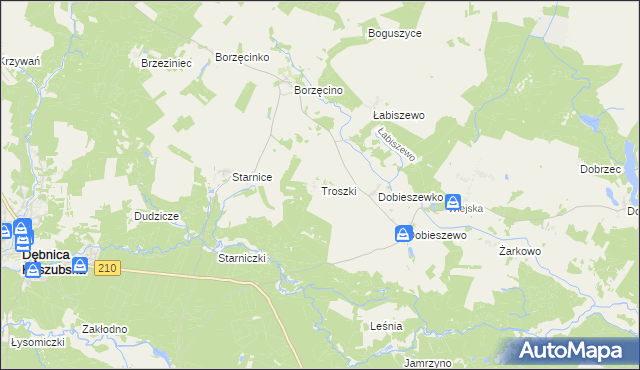 mapa Troszki, Troszki na mapie Targeo