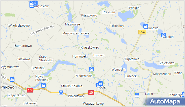 mapa Trutowo, Trutowo na mapie Targeo