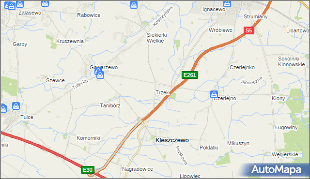 mapa Trzek, Trzek na mapie Targeo