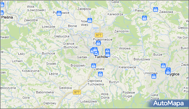 mapa Tuchów, Tuchów na mapie Targeo