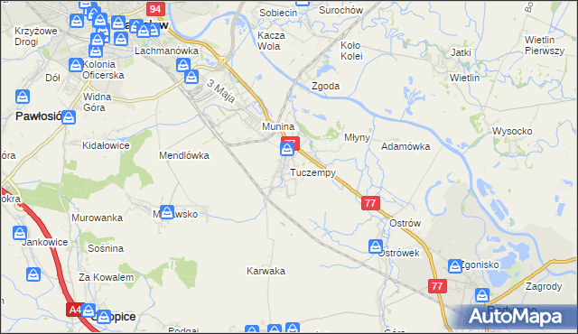 mapa Tuczempy, Tuczempy na mapie Targeo