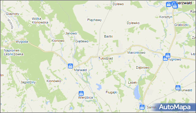 mapa Tułodziad, Tułodziad na mapie Targeo