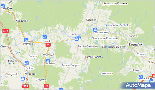 mapa Tumlin-Dąbrówka, Tumlin-Dąbrówka na mapie Targeo