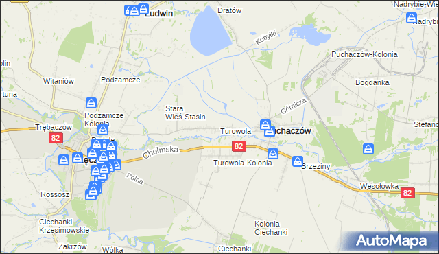 mapa Turowola, Turowola na mapie Targeo