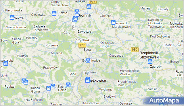 mapa Tursko gmina Ciężkowice, Tursko gmina Ciężkowice na mapie Targeo