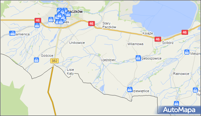 mapa Ujeździec, Ujeździec na mapie Targeo