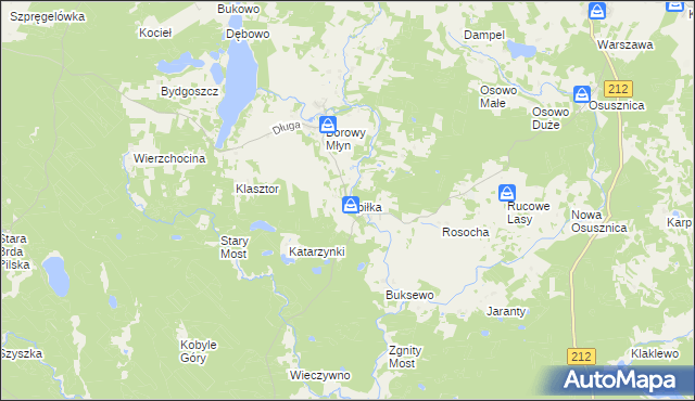 mapa Upiłka, Upiłka na mapie Targeo