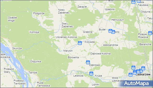 mapa Uścieniec, Uścieniec na mapie Targeo