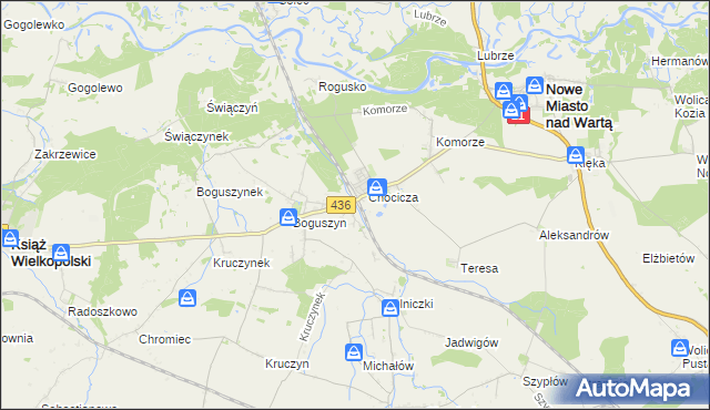 mapa Utrata gmina Nowe Miasto nad Wartą, Utrata gmina Nowe Miasto nad Wartą na mapie Targeo