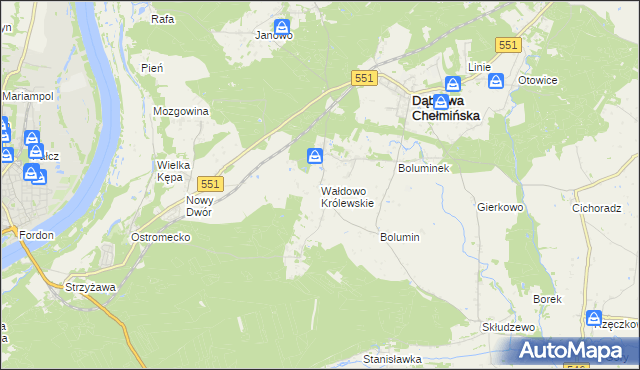 mapa Wałdowo Królewskie, Wałdowo Królewskie na mapie Targeo