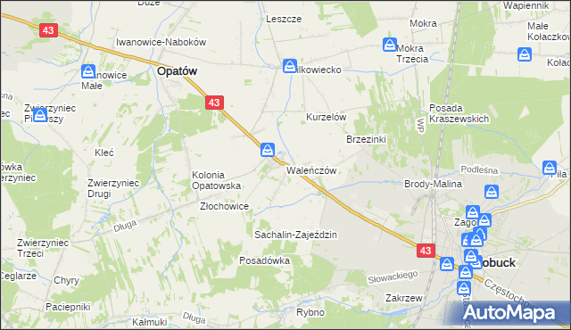 mapa Waleńczów, Waleńczów na mapie Targeo