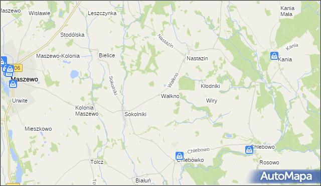 mapa Wałkno, Wałkno na mapie Targeo