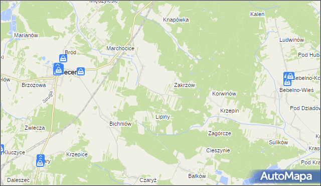 mapa Wałkonowy Górne, Wałkonowy Górne na mapie Targeo