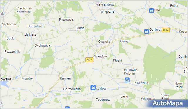 mapa Wandów, Wandów na mapie Targeo