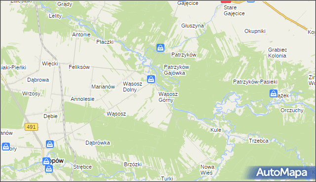 mapa Wąsosz Górny, Wąsosz Górny na mapie Targeo