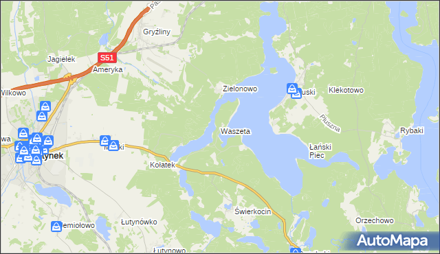 mapa Waszeta, Waszeta na mapie Targeo