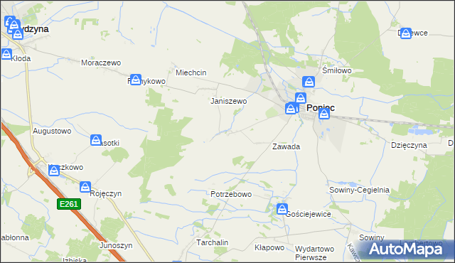 mapa Waszkowo, Waszkowo na mapie Targeo