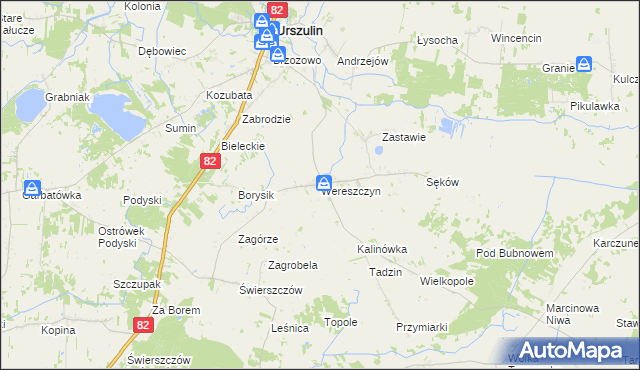 mapa Wereszczyn, Wereszczyn na mapie Targeo
