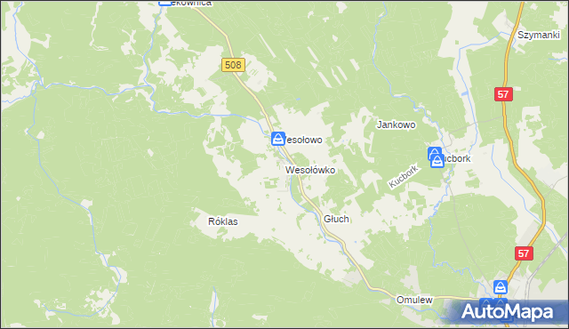 mapa Wesołówko, Wesołówko na mapie Targeo