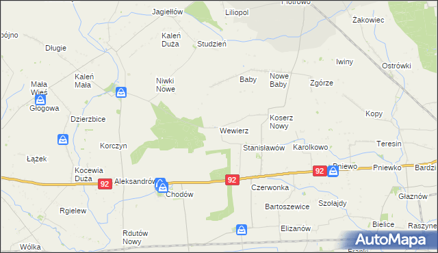 mapa Wewierz, Wewierz na mapie Targeo