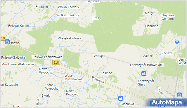 mapa Wielątki, Wielątki na mapie Targeo